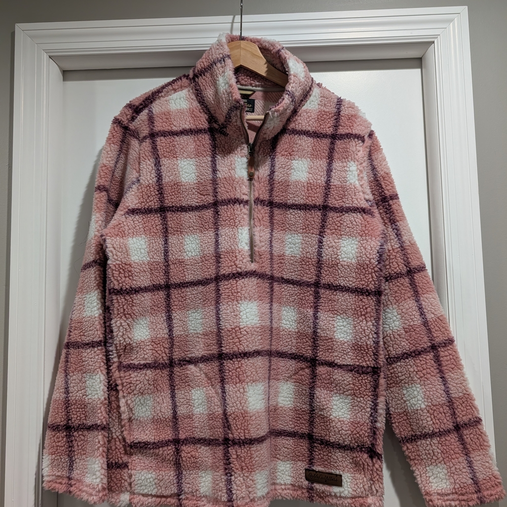 Cozy Pink Plaid Teddy Jacket